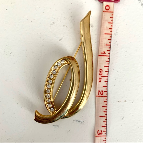 Fancy abstract vintage swoop brooch, EUC - Picture 4 of 6